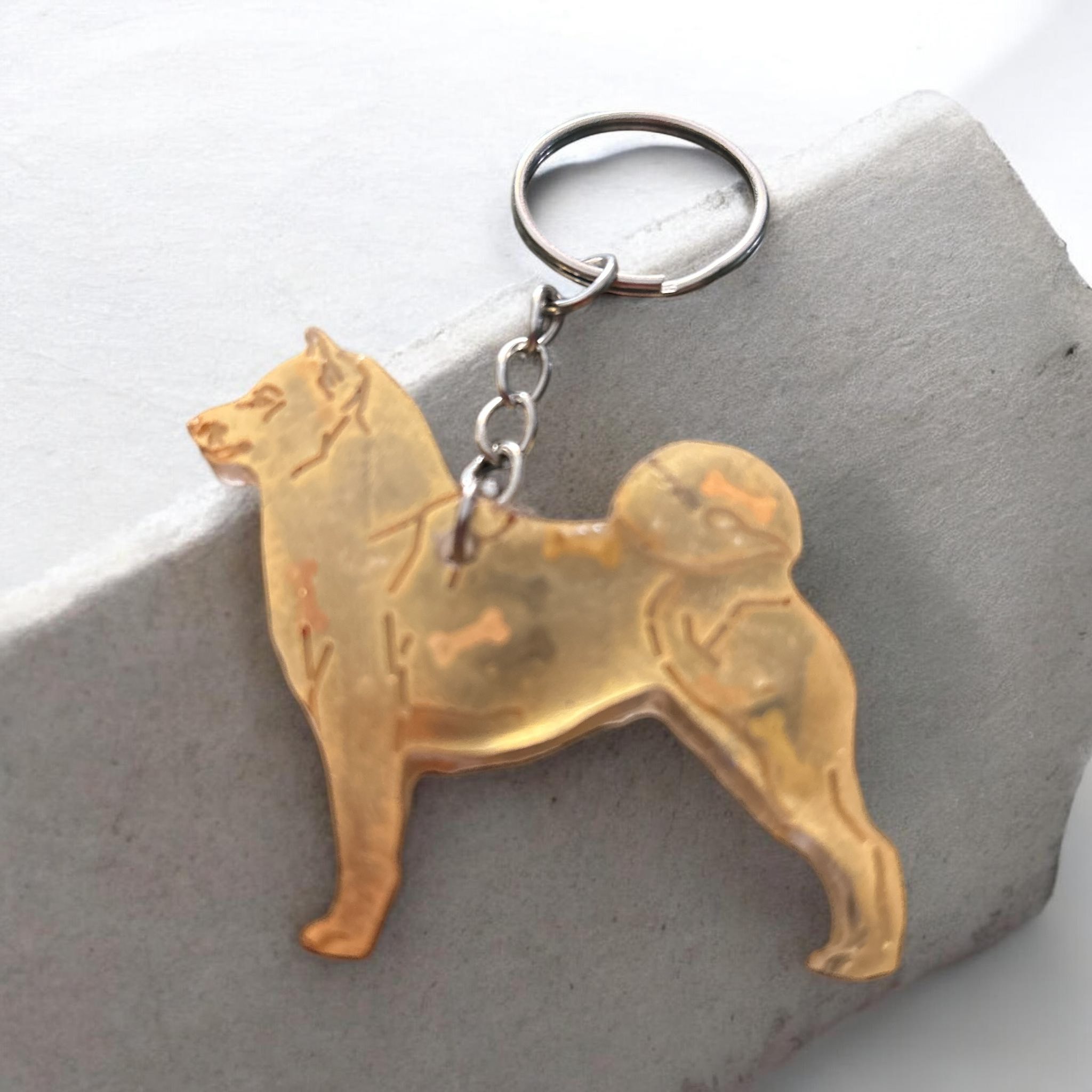 Shiba Inu Epoxy Resin Keychain