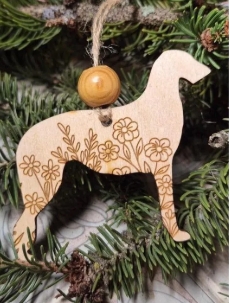 Scottish Deerhound - Wooden Ornament