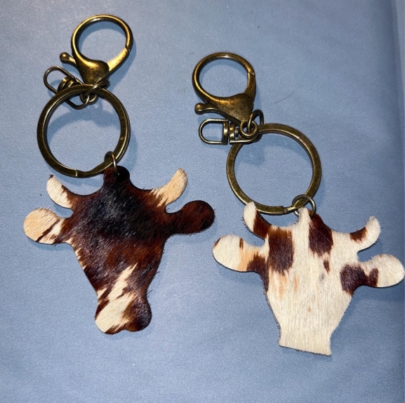 Cow Keychain - Hair On Hide