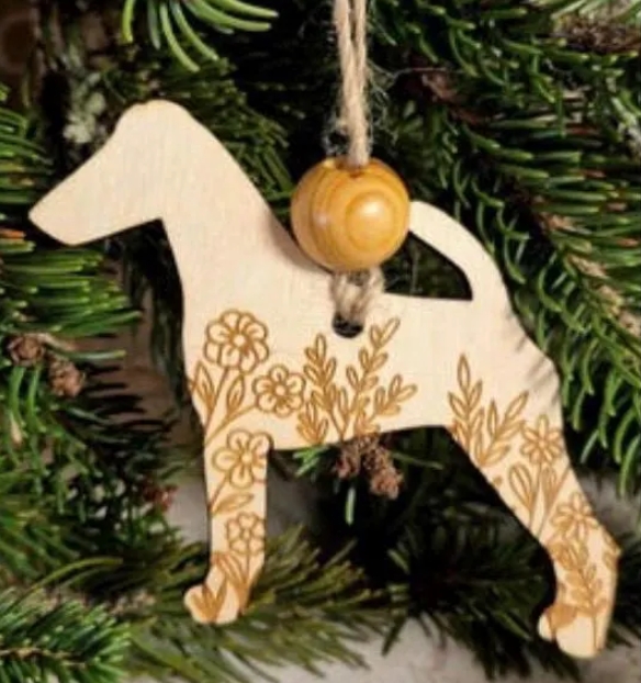 Smooth Fox Terrier - Wooden Ornament