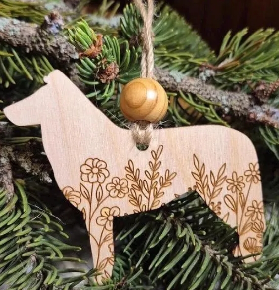 Smooth Collie - Wooden Ornament
