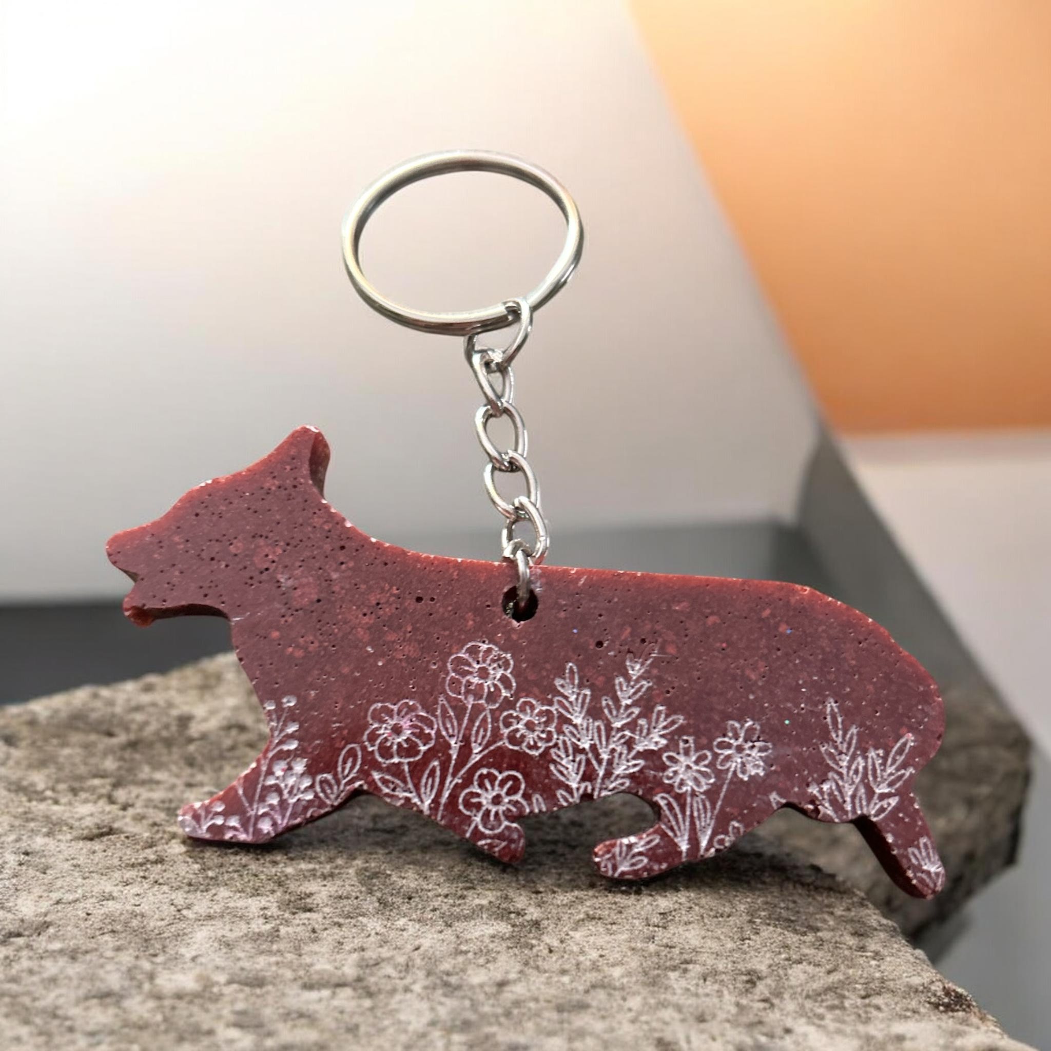 Pembroke Welsh Corgi Epoxy Resin Keychain