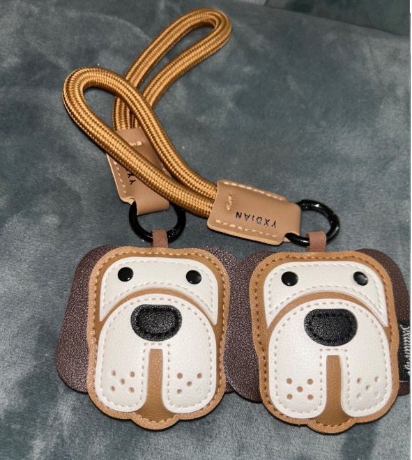 Leather Beagle/Hound Dog/Basset Keychain