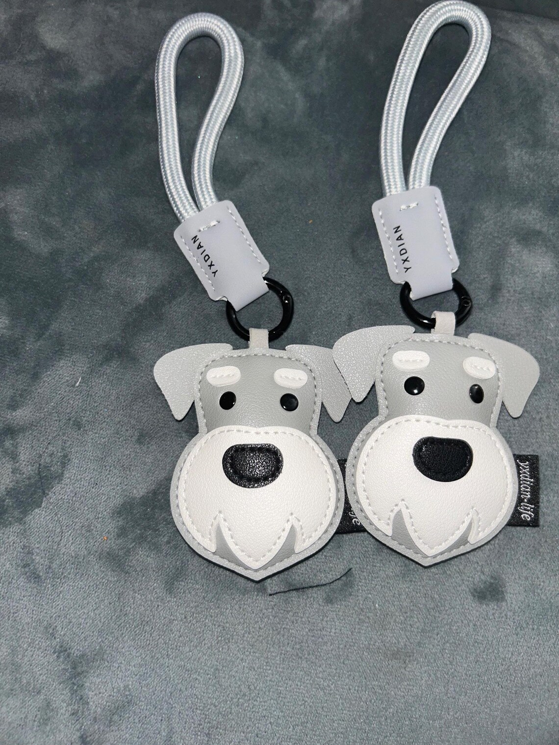 Leather Schnauzer Keychain