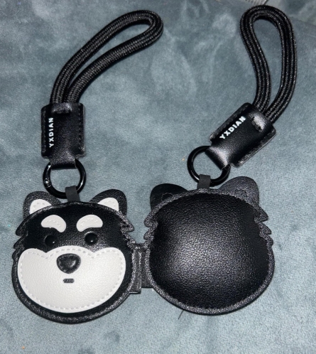 Leather Husky Keychain