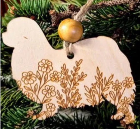 Tibetan Spaniel - Wooden Ornament