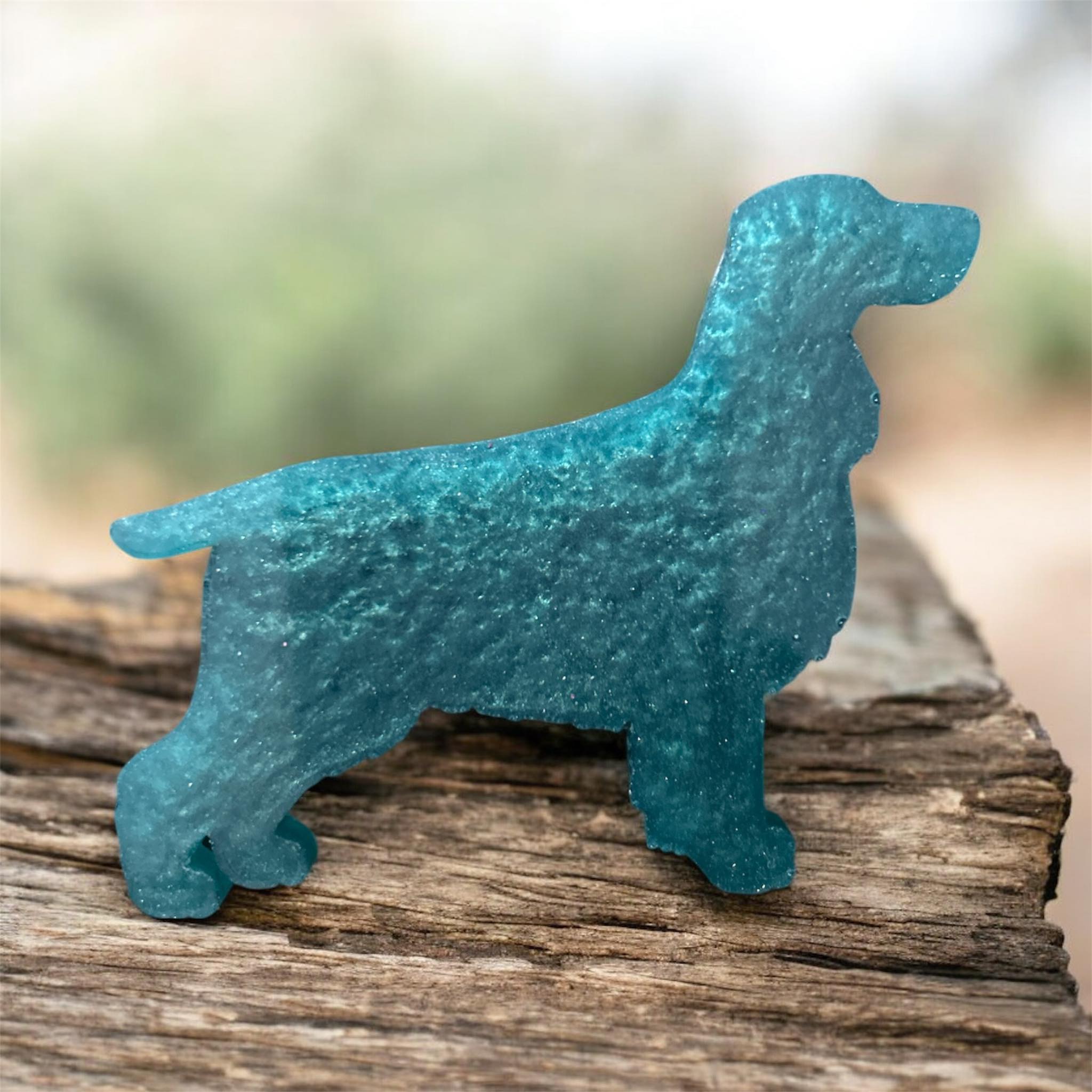 Field Spaniel Epoxy Resin Keychain