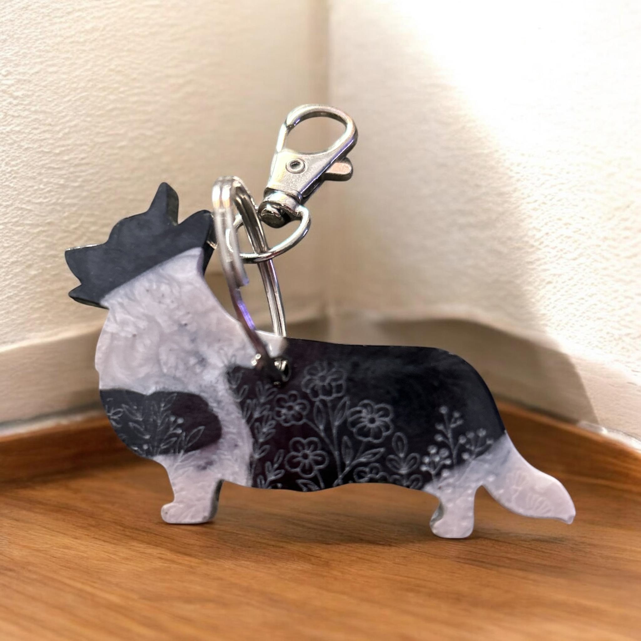 Cardigan Welsh Corgi Epoxy Resin Keychain
