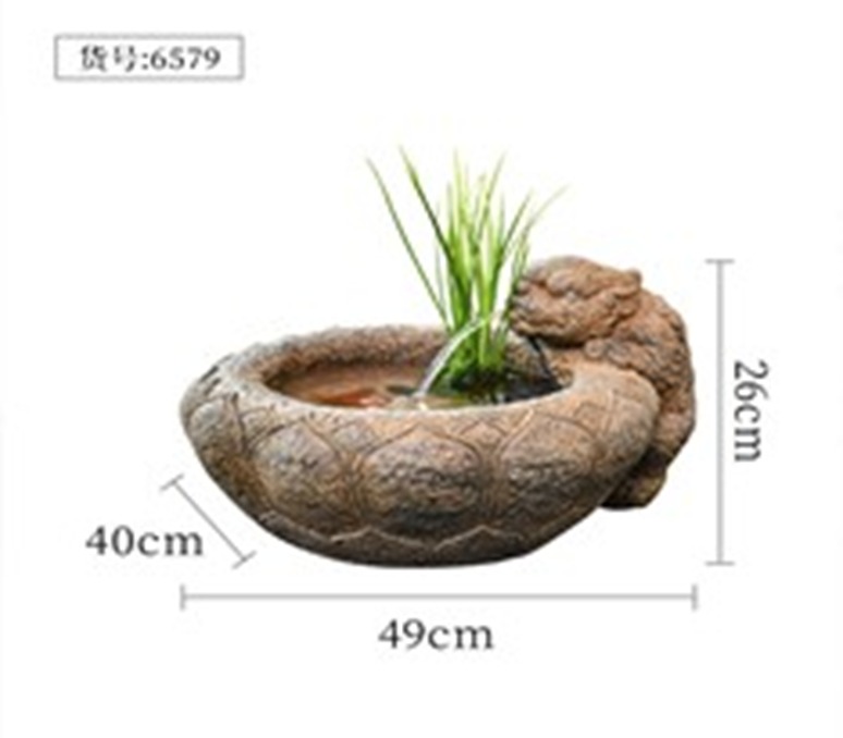 Stone Lion Decorative Water Bowl