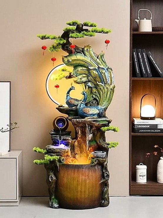 Peacock LED Indoor Fountain