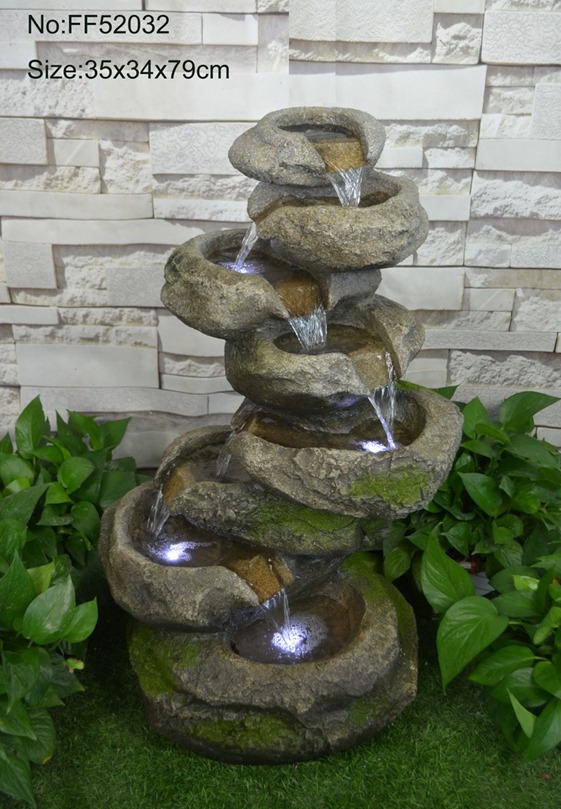 Tiered Rock Water Fountain