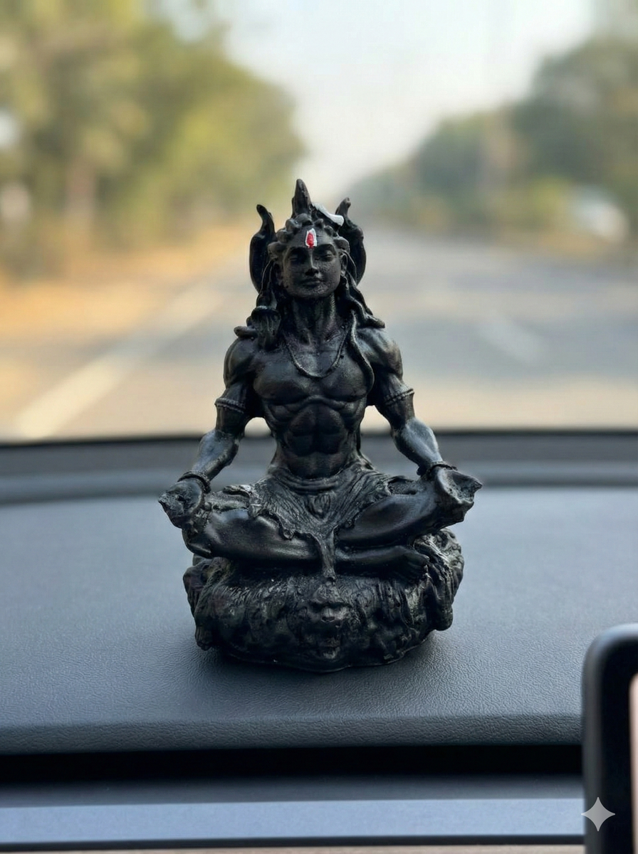 Shiva Meditation Car Dashboard Idol