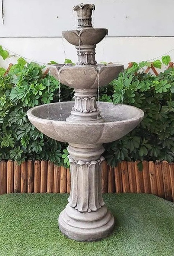 Classic Three-Tier Stone Fountain