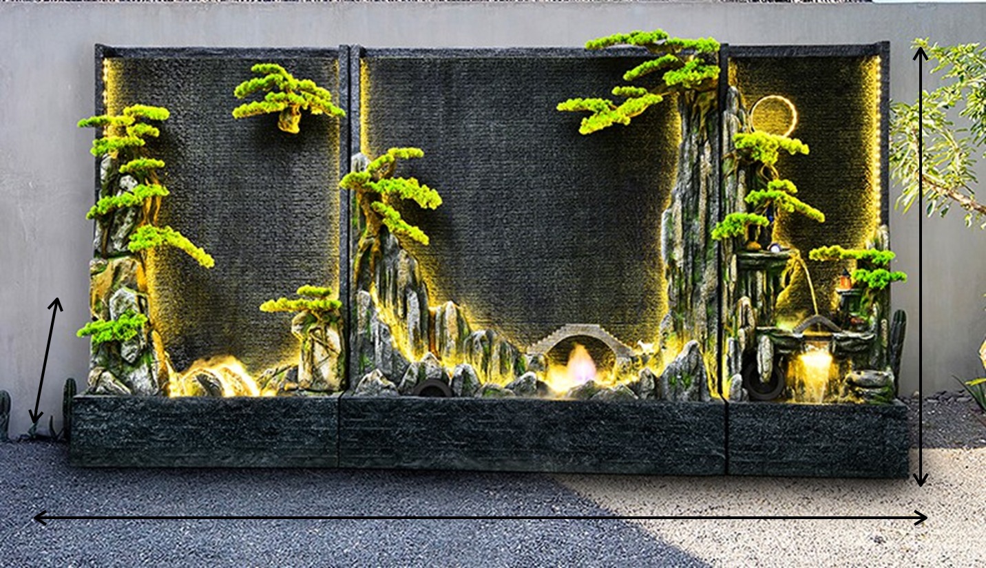 Luxury LED Garden Waterfall Wall