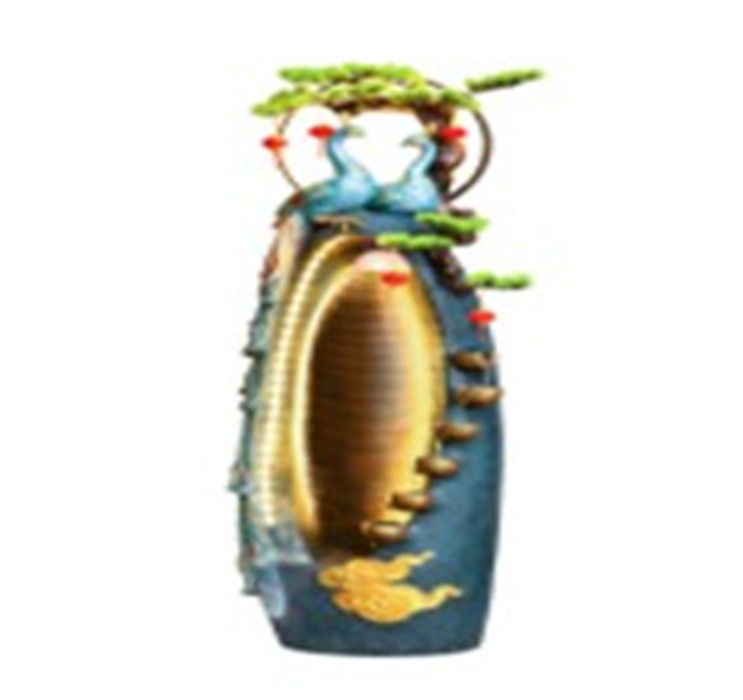 Peacock Backflow Incense Burner