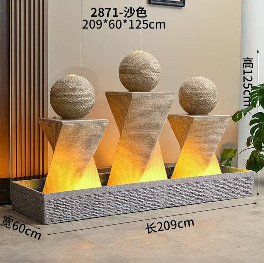 Modern Geometric Water Fountain