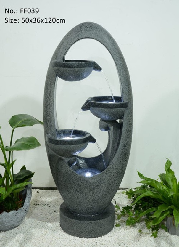 Modern Oval Cascade Fountain
