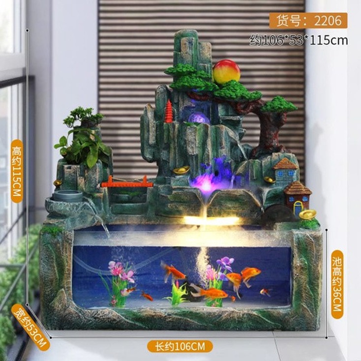 Decorative Indoor Waterfall Fish Tank