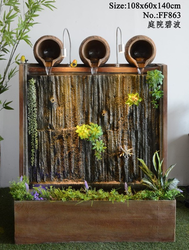 Triple Barrel Indoor Fountain