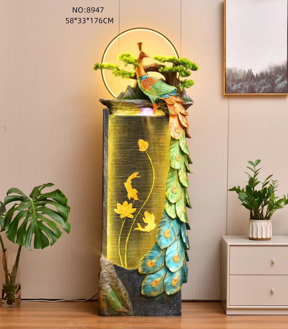Peacock Decorative Water Fountain