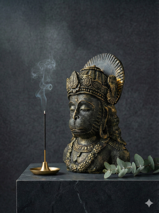 Antique Brass God Bust Statue