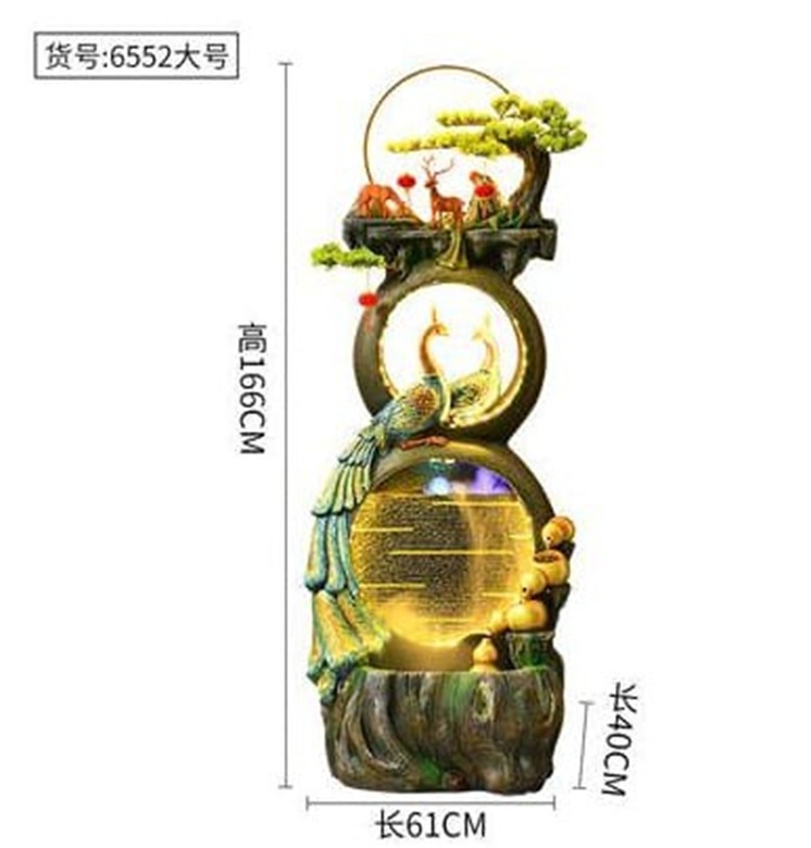 Peacock Fountain Decor