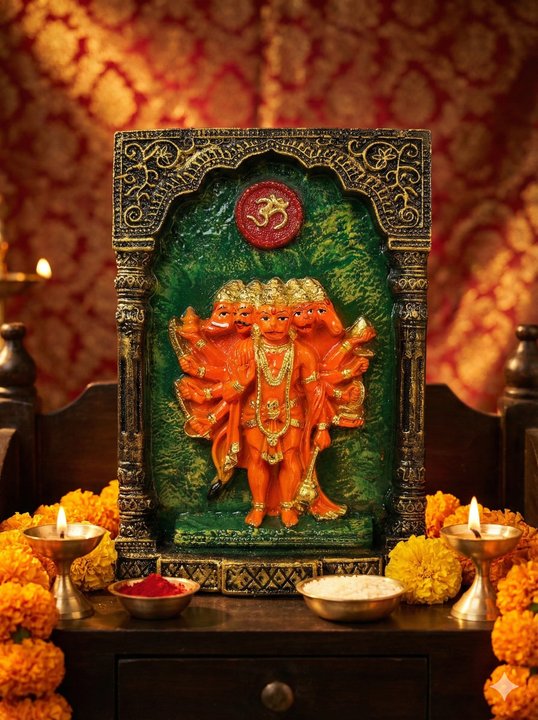 Panchmukhi Hanuman Wall Plaque