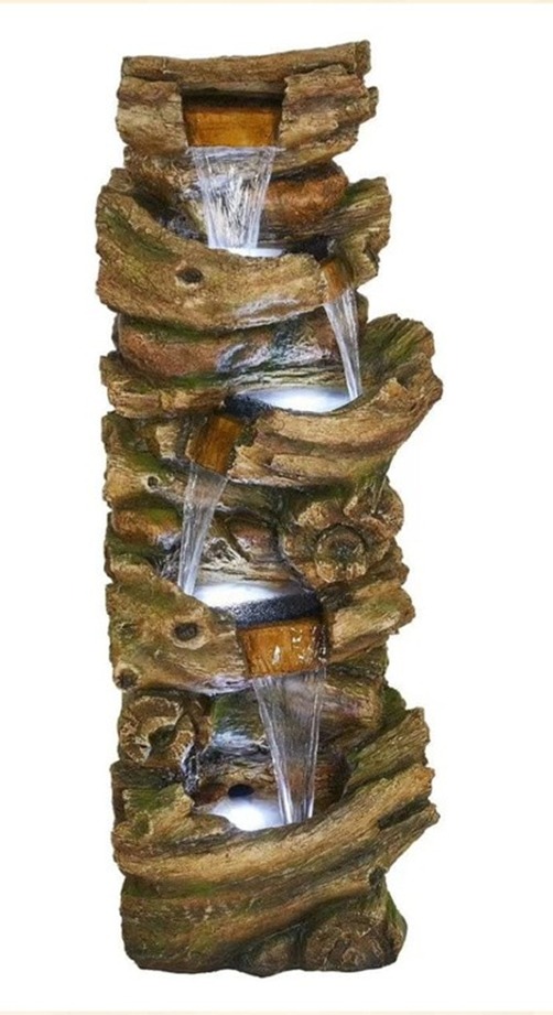 Multi-Tier Rock Water Fountain