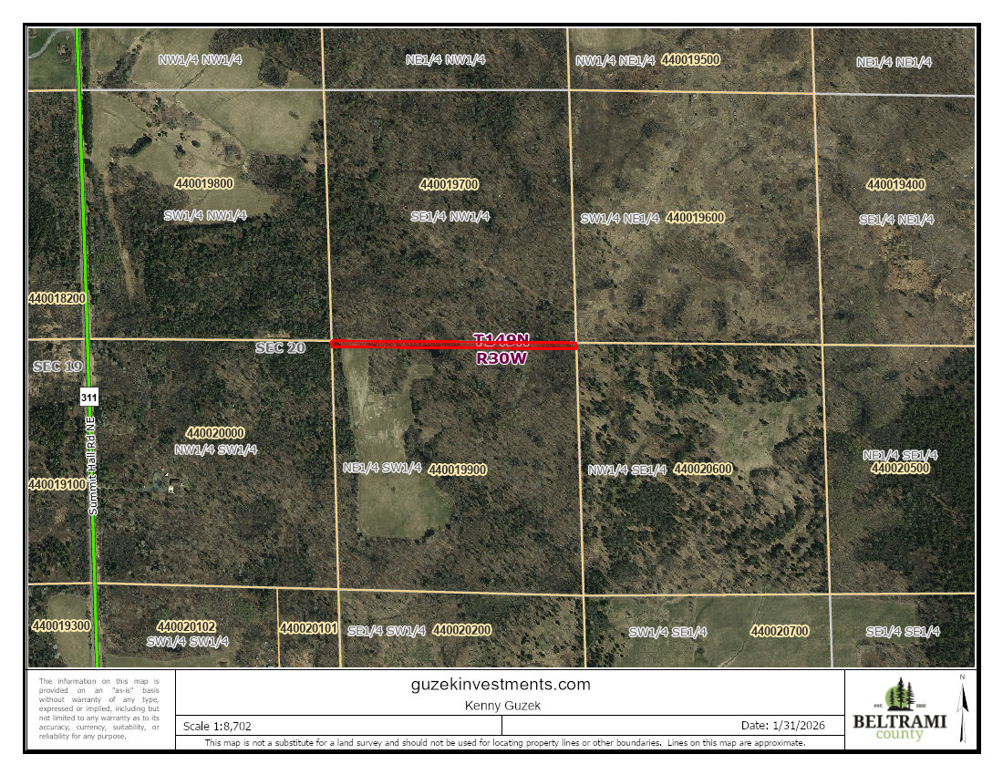 Beltrami County, MN Property Code/APN: 440019901