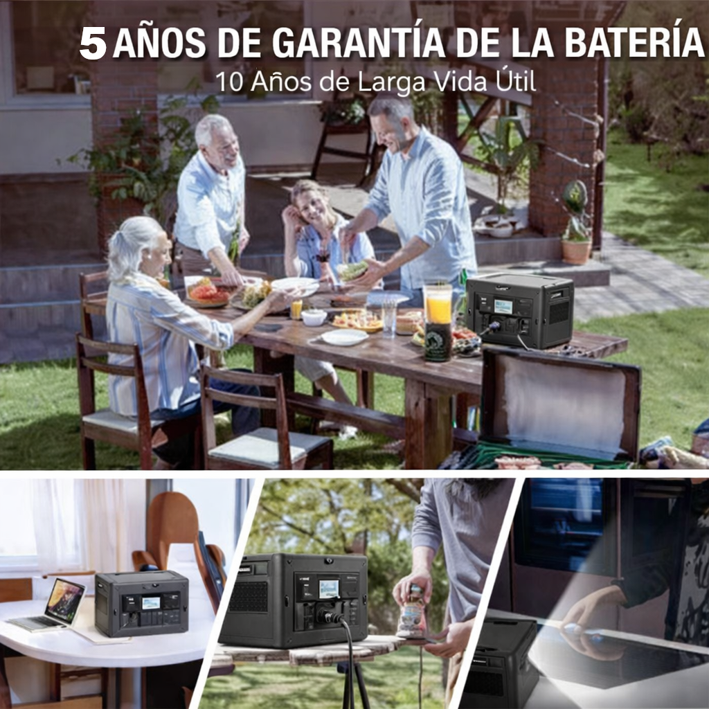 Estación de energía portátil GRECELL 2400W