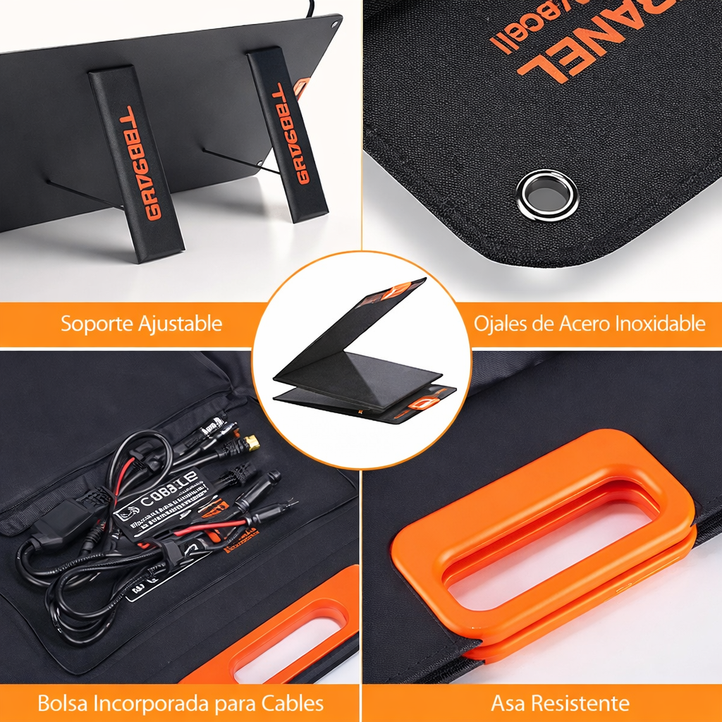 Panel solar portátil GRECELL 200W PRO