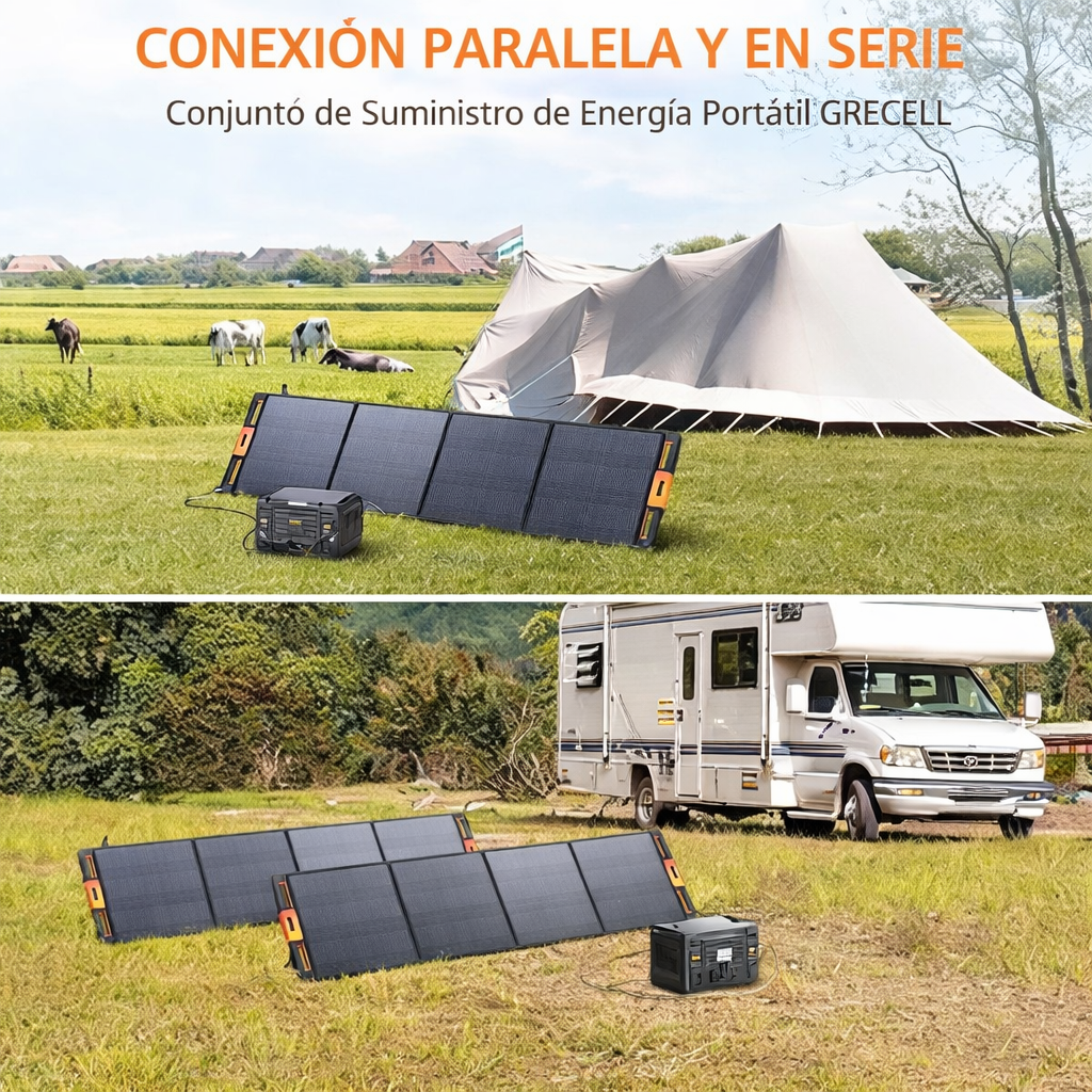 Panel solar portátil GRECELL 200W PRO