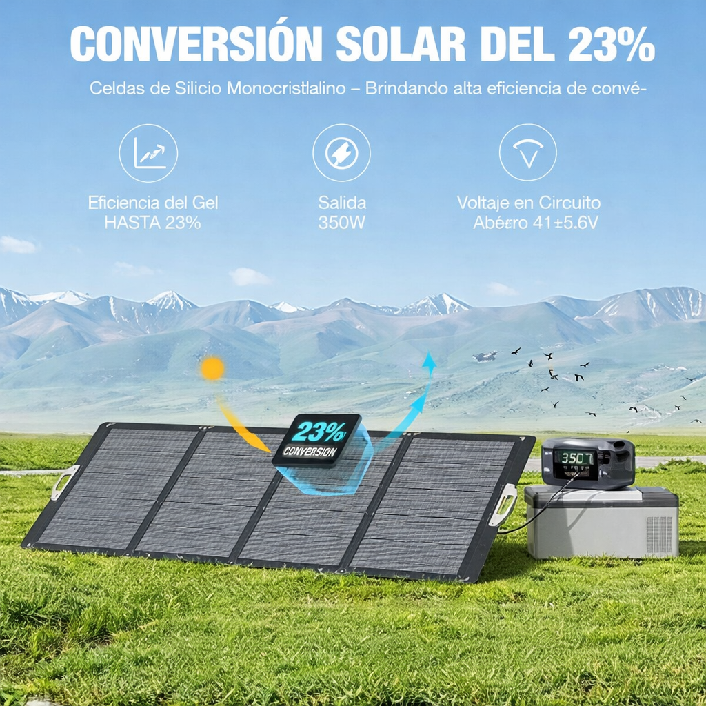 Panel solar portátil GRECELL de 350 W