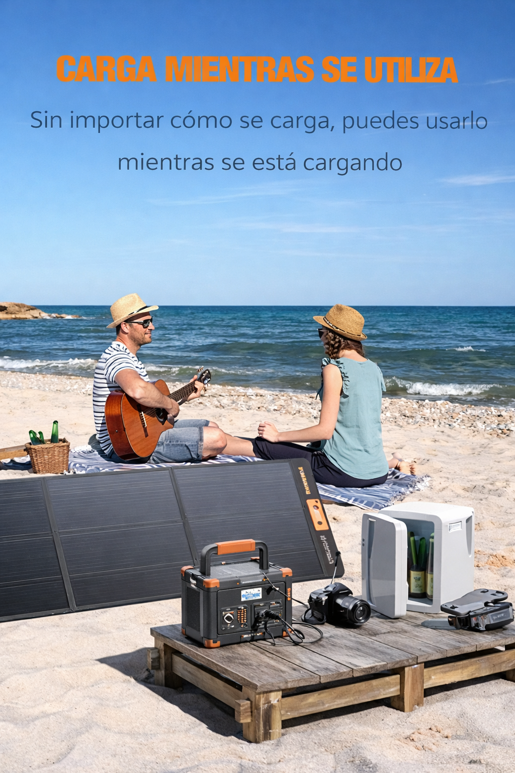 Estación de energía portátil GRECELL de 1000 W