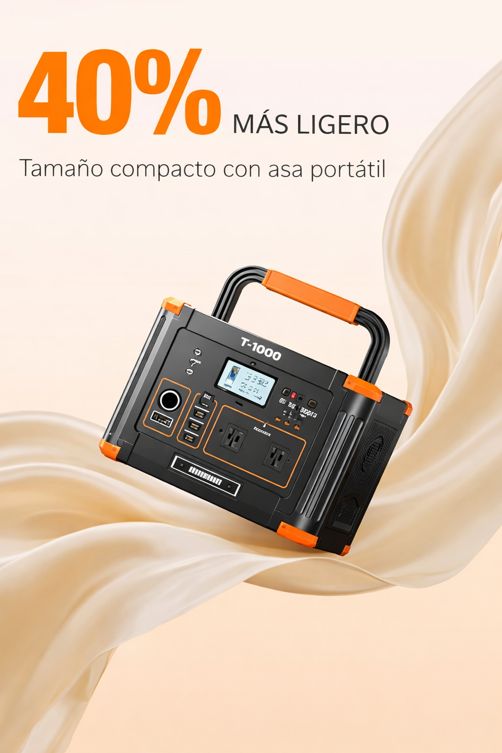 Estación de energía portátil GRECELL de 1000 W