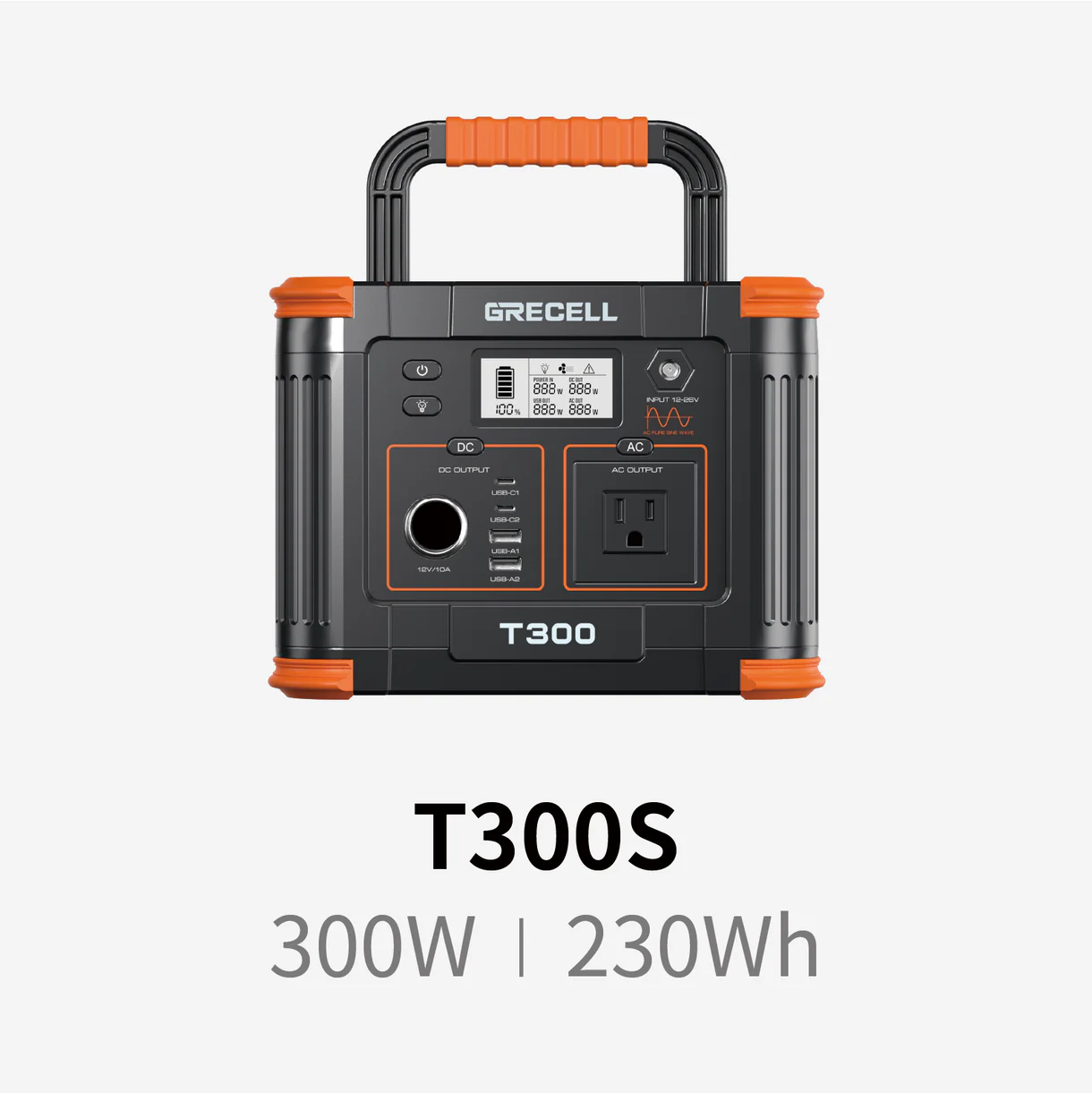 Estación de energía portátil GRECELL 300W