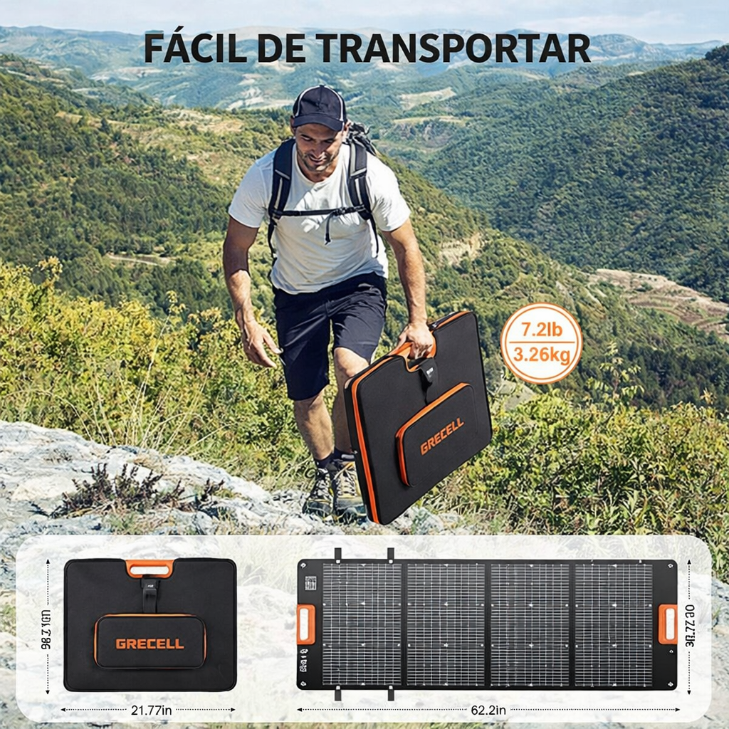 Panel solar bifacial GRECELL de 120 W