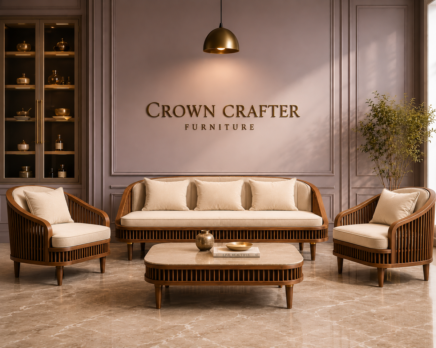 Teakwood Sofa Set – Modern soafa