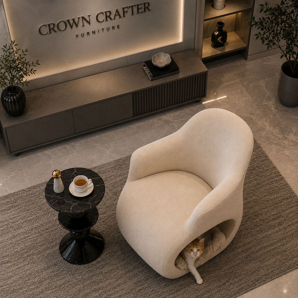  Modern  Teakwood Chair & Table Set
