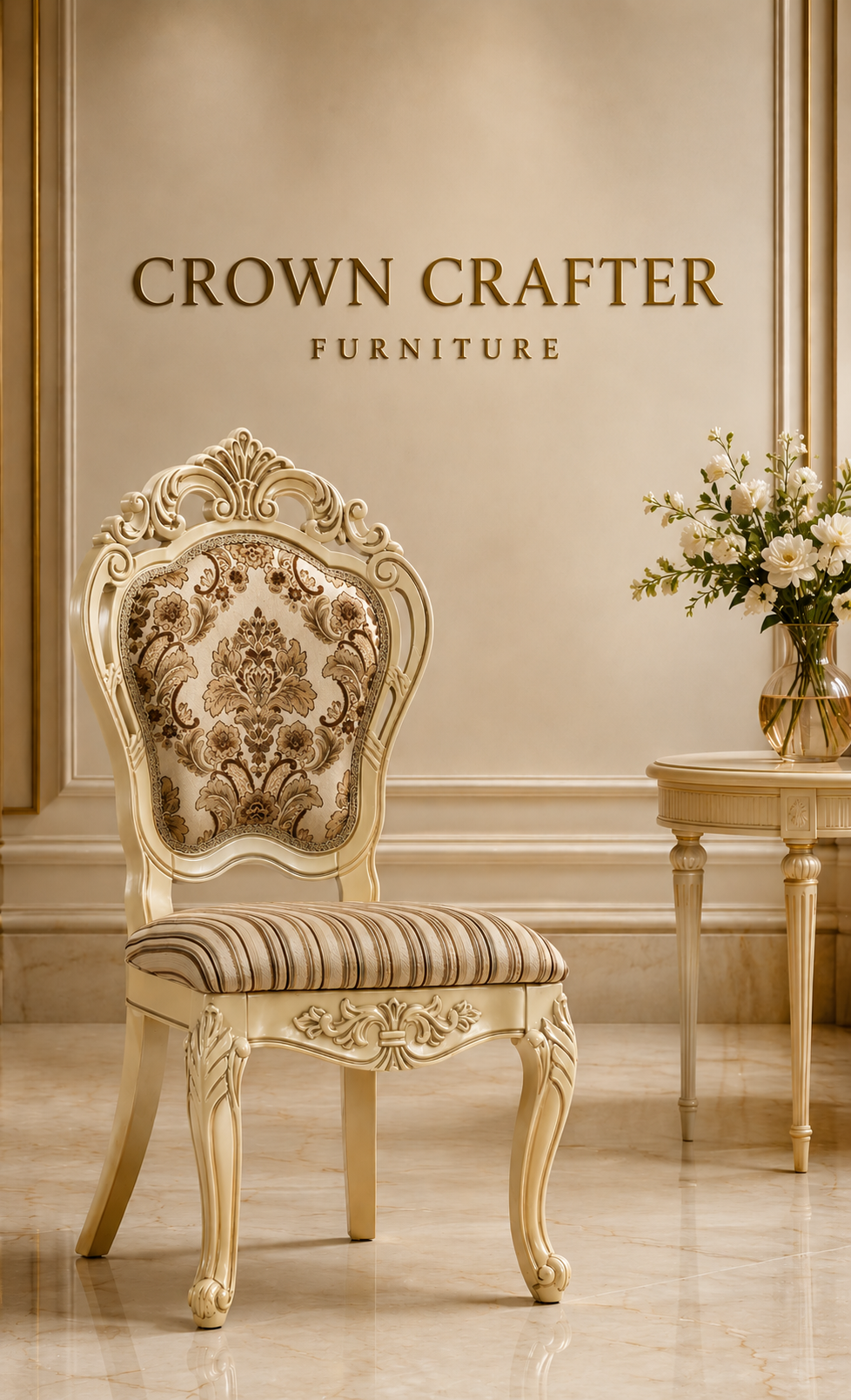 Luxury Hand-Carved Teakwood Dining Chair