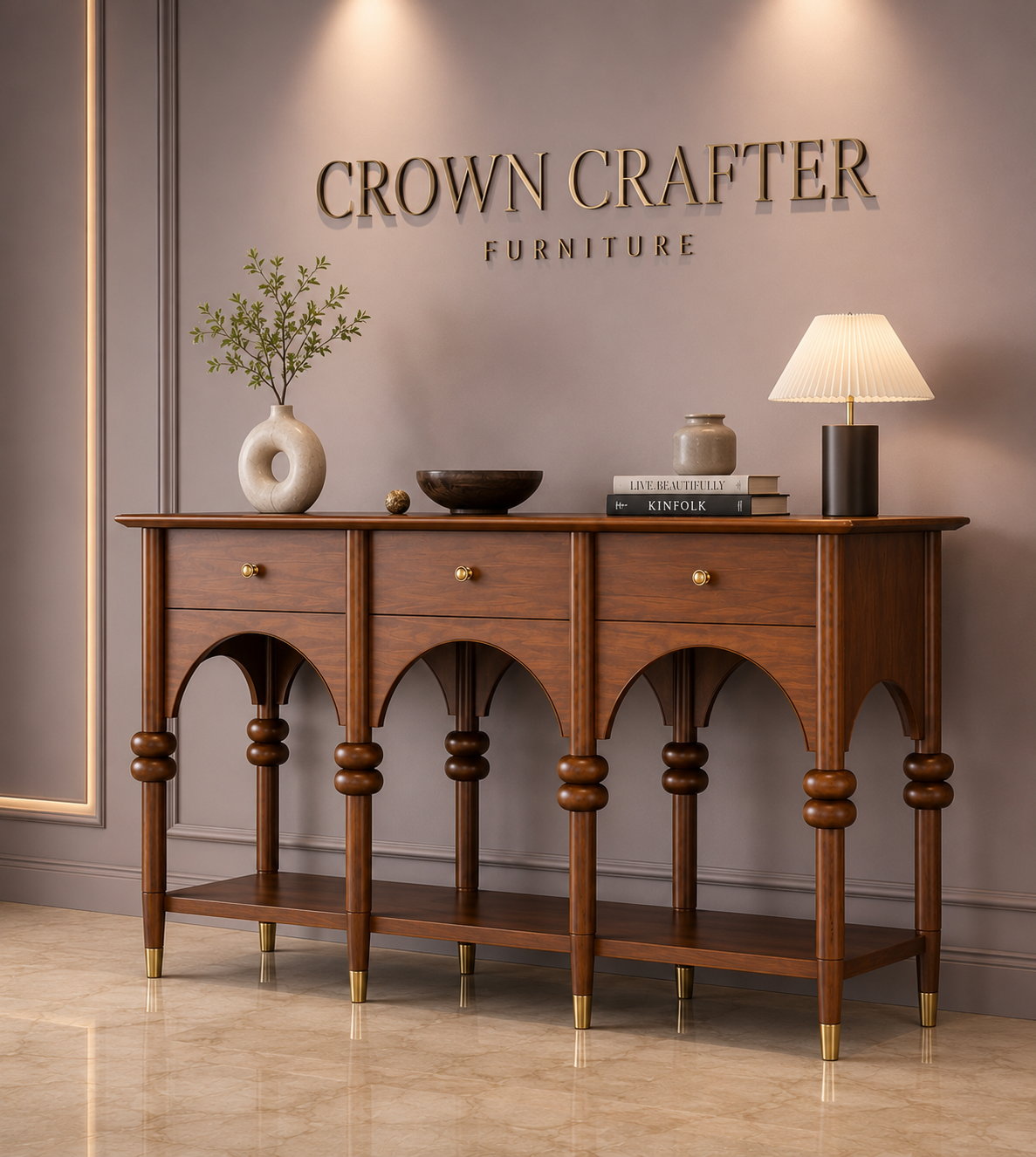 Modern Teakwood Console Table