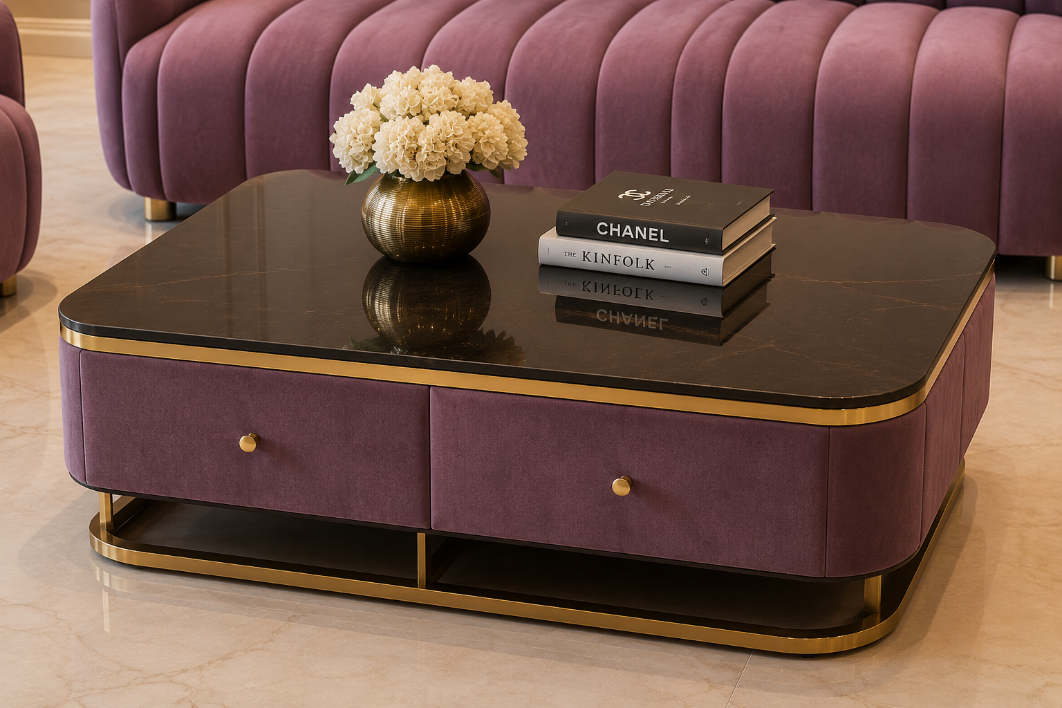   Modern Curved Sofa Set