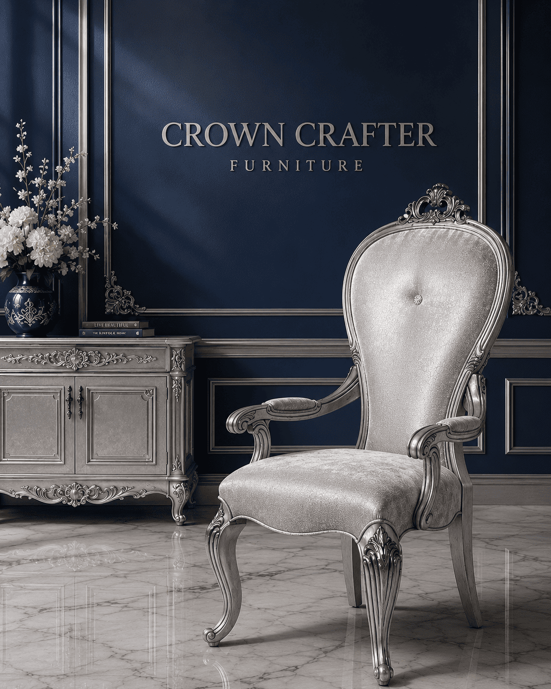 Royal Silver Crest Accent Chair