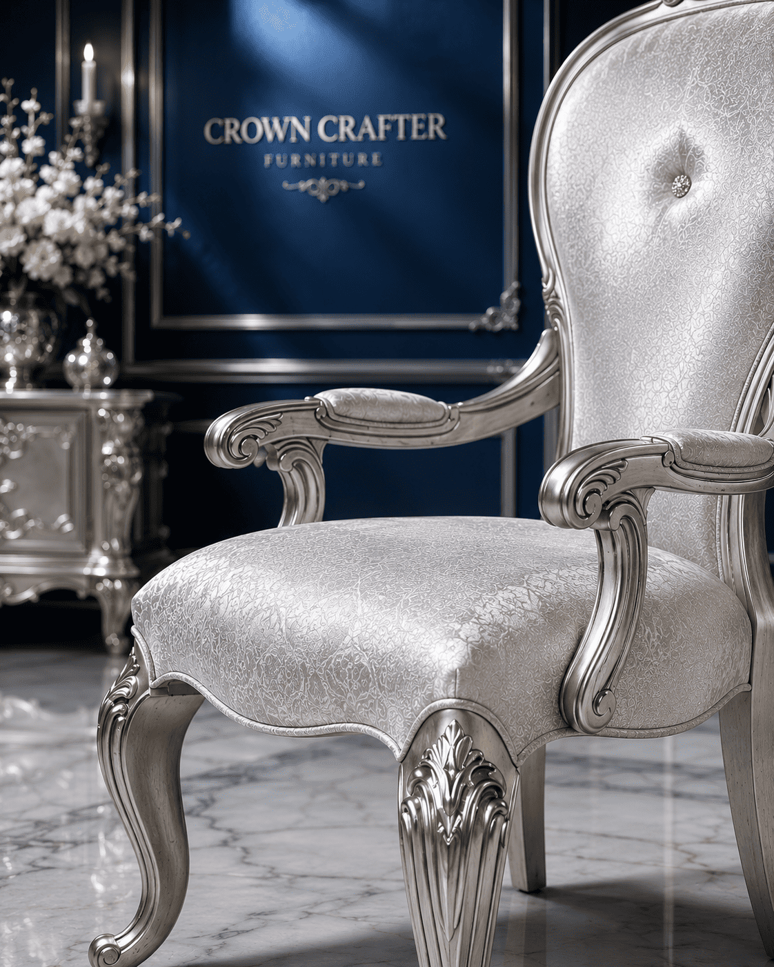 Royal Silver Crest Accent Chair