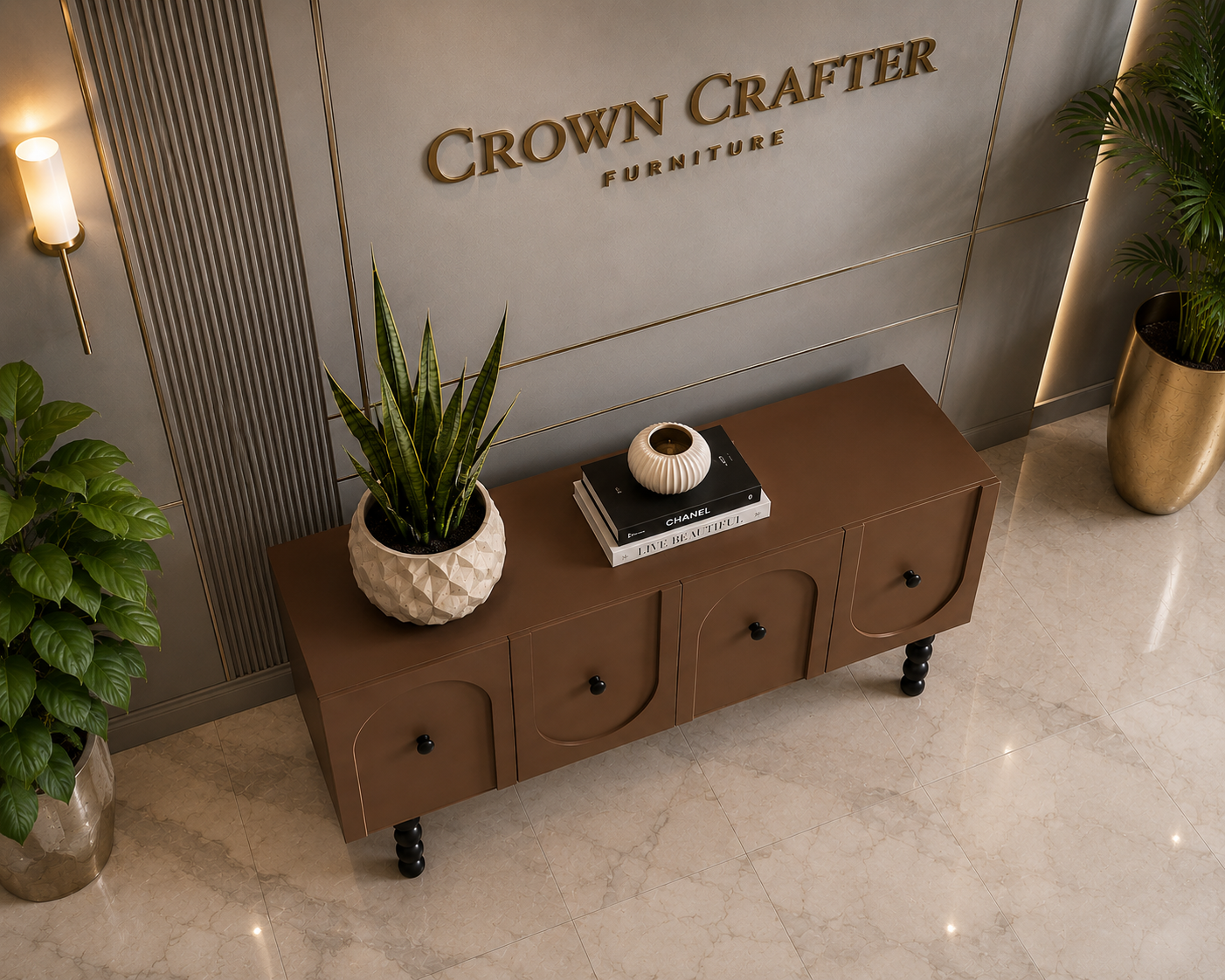  Modern Teakwood Sideboard Cabinet