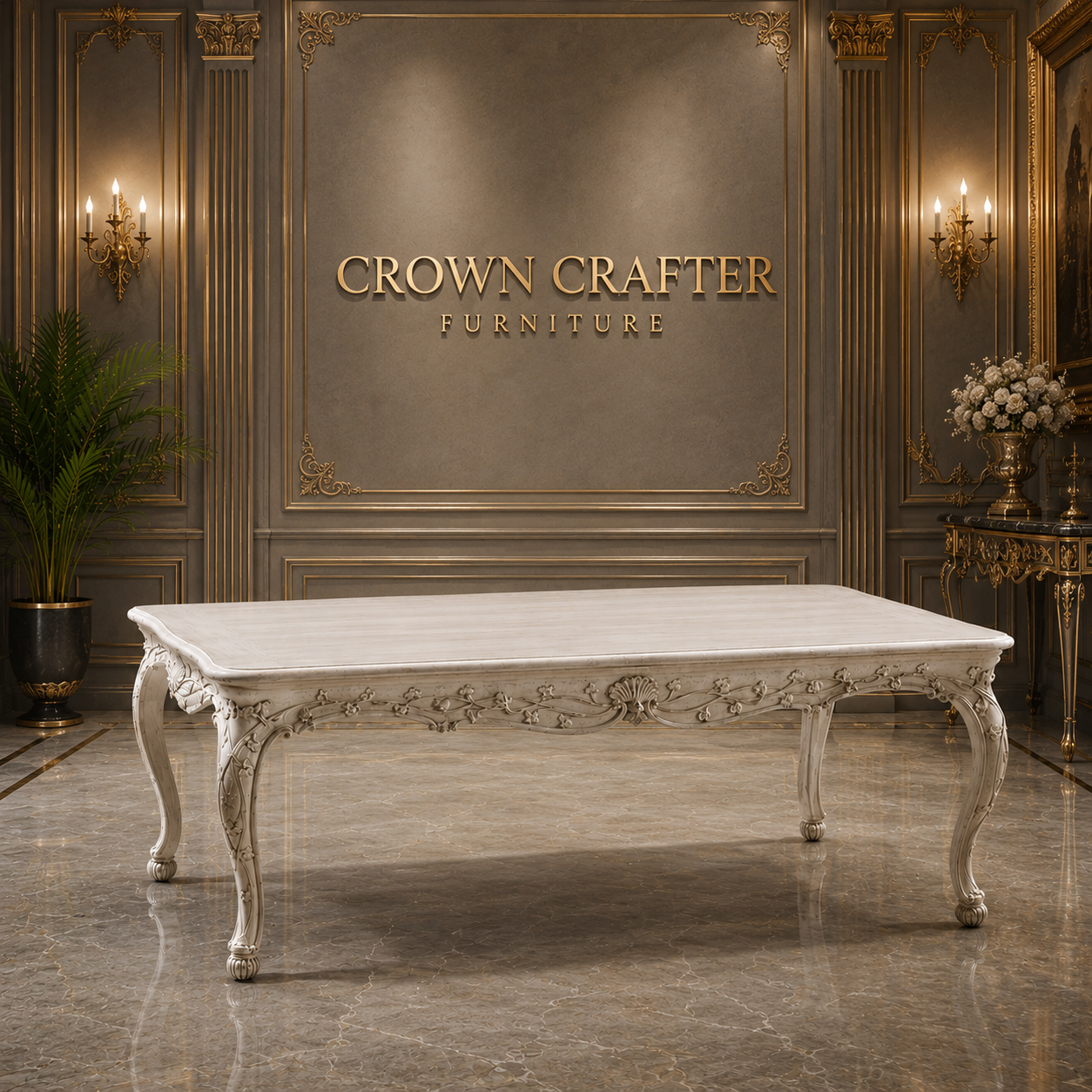 Imperial Elegance Hand-Carved Luxury Center Table