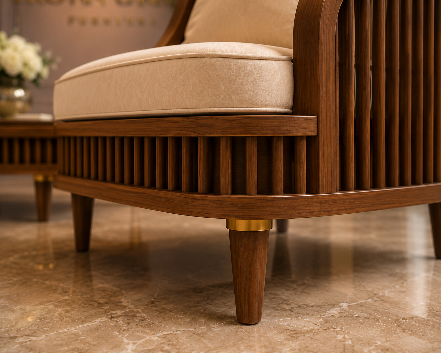 Teakwood Sofa Set – Modern soafa