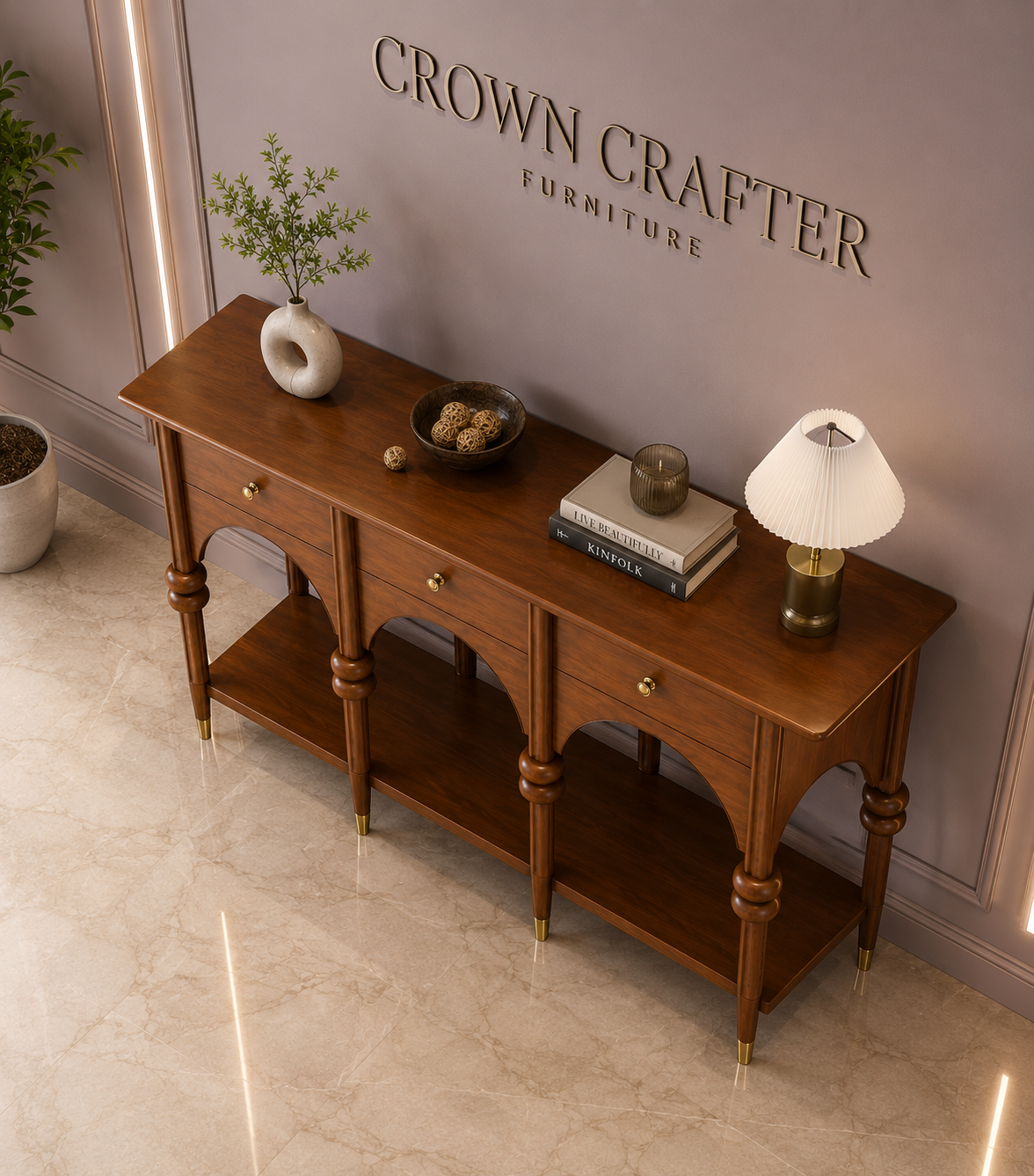 Modern Teakwood Console Table