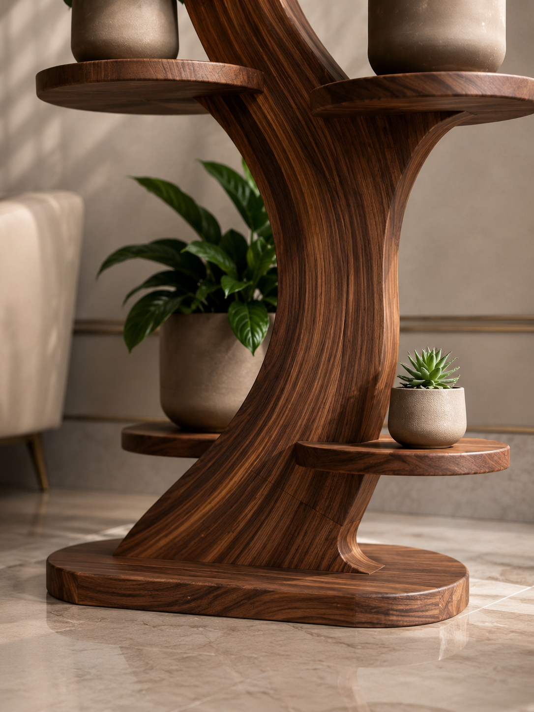 Royal Tree Design Teakwood Plant Stand