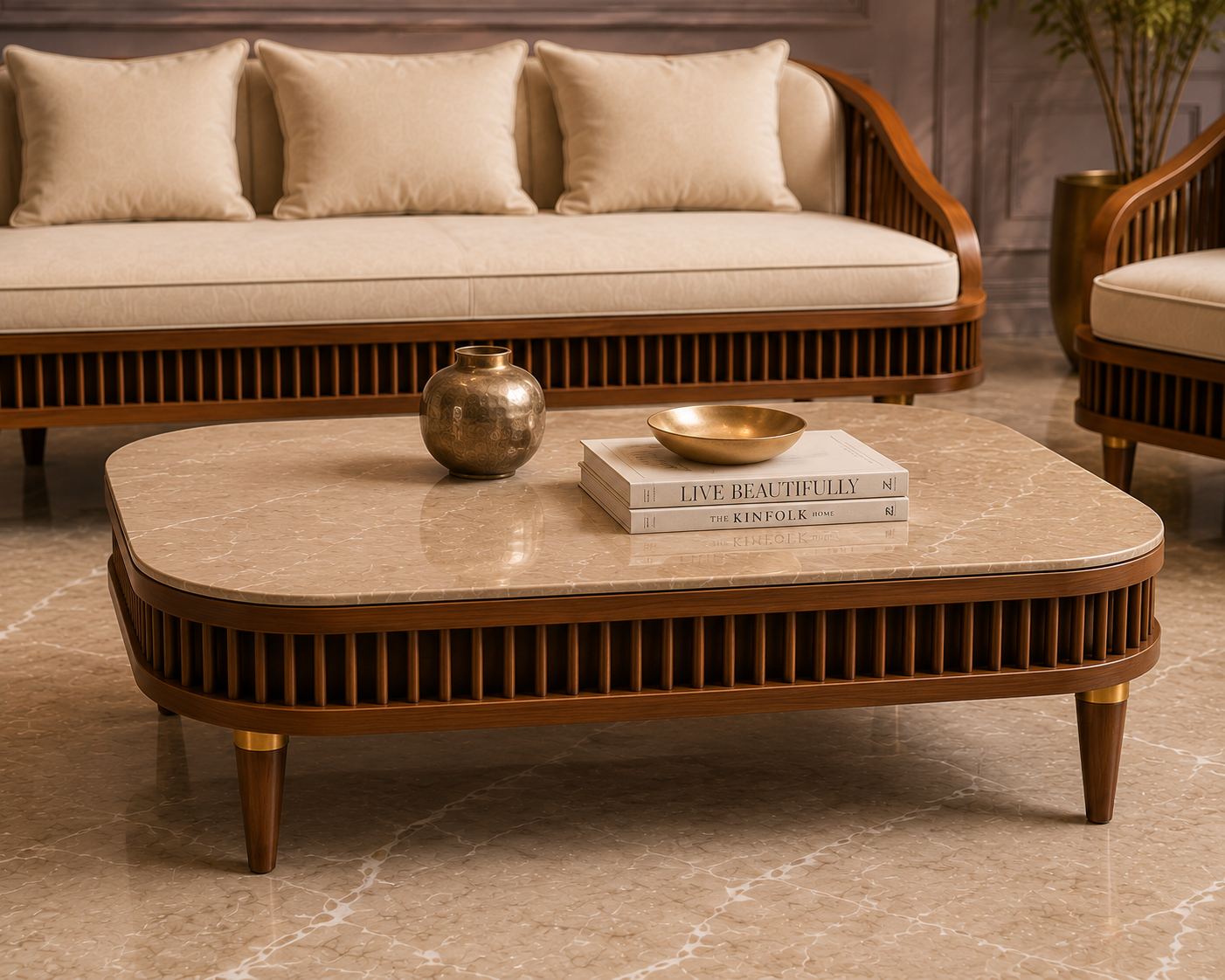 Teakwood Sofa Set – Modern soafa
